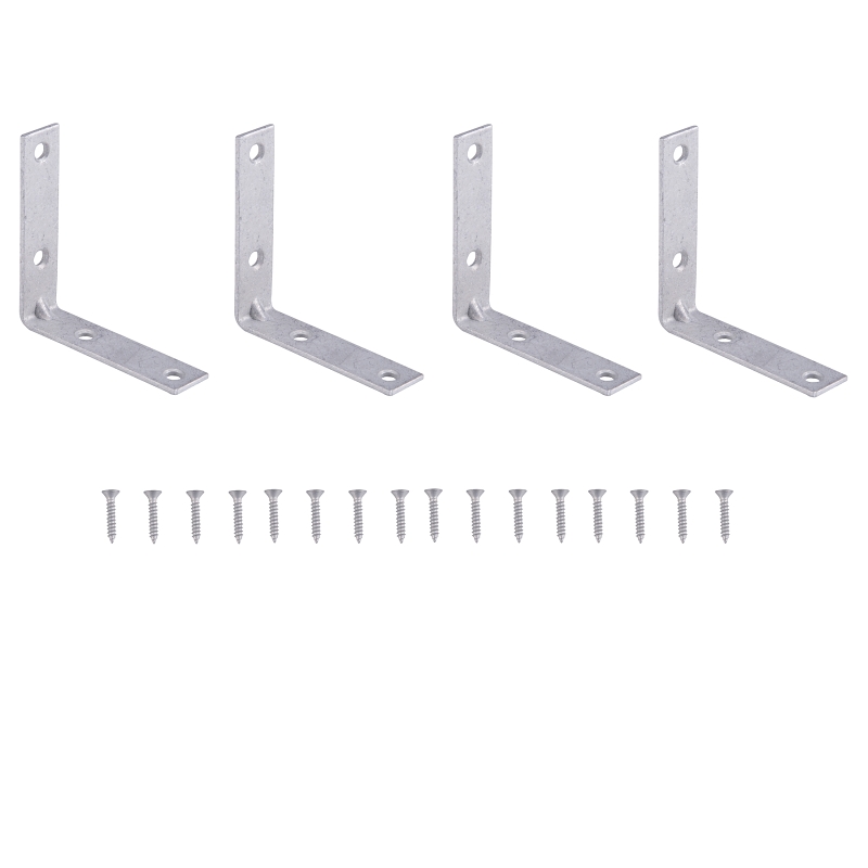 ProSource CB-G025-C4PS Corner Brace, 2-1/2 in L, 2-1/2 in W, 5/8 in H, Galvanized Steel, Galvanized, 2 mm Thick Material